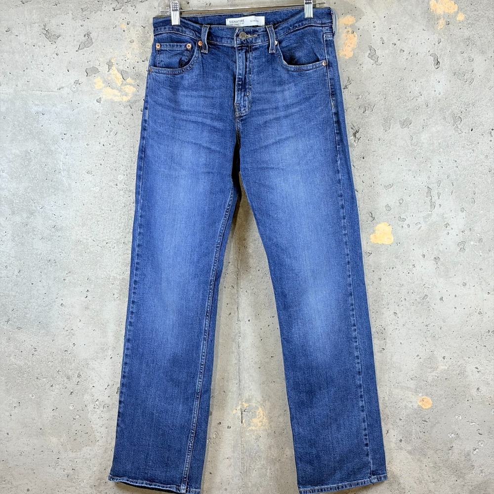Signature By Levi Strauss & Co. S61 Relaxed Jeans Mens 30x32 Blue Denim Straight